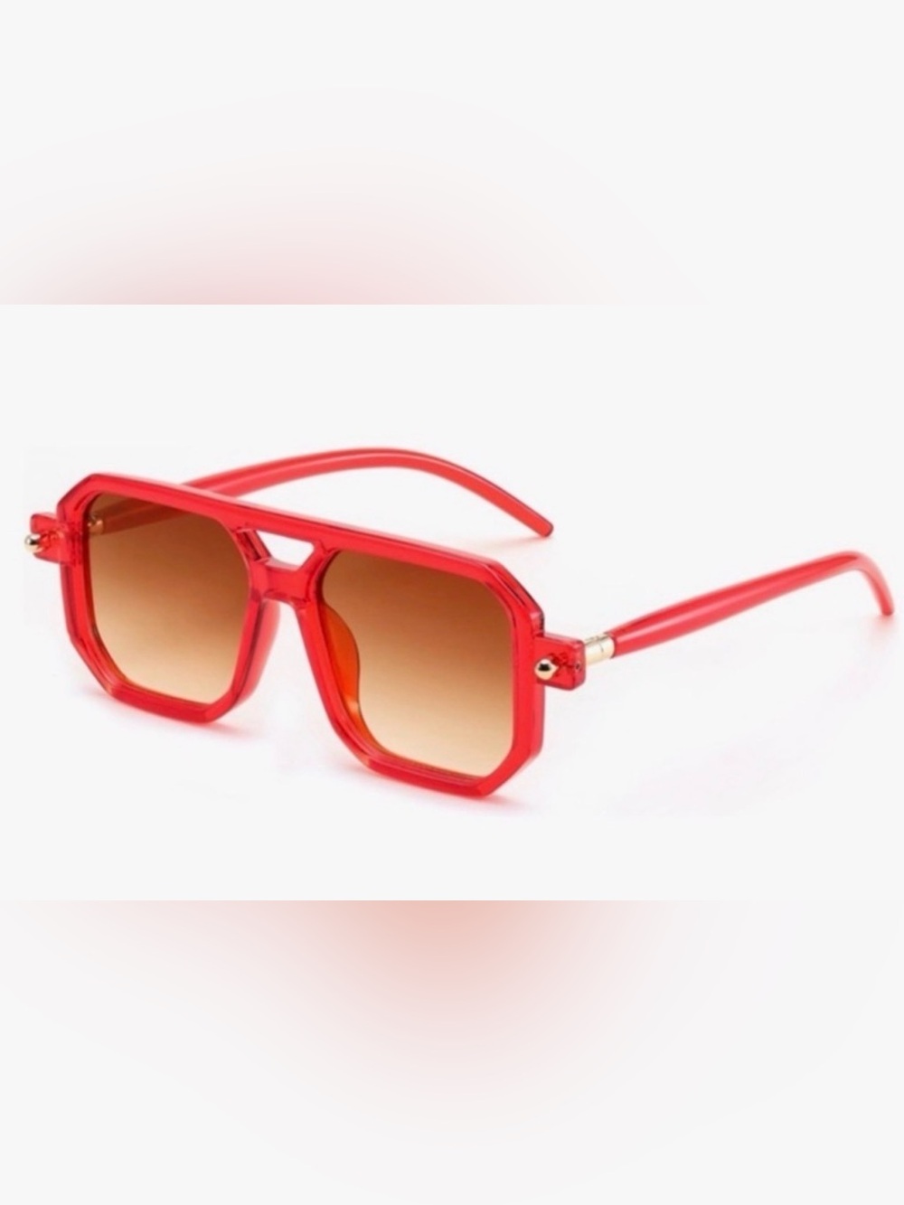 Red Oversized Square Sunglasses | Bold Statement Shades | Summer /